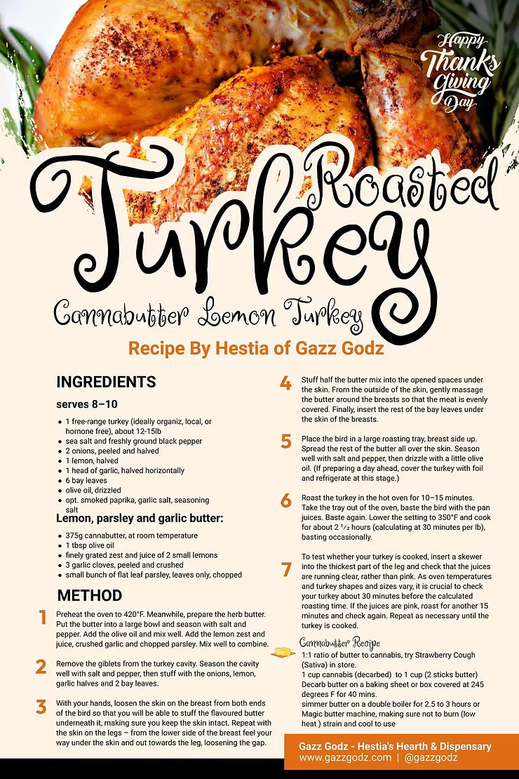 Thanksgiving with a Twist: Cannabutter and Turkey Recipe from the Gazz Godz
