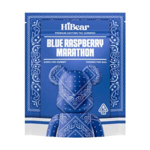 HI BEAR  Premium Anytime THC Gummies Blue Raspberry Marathon