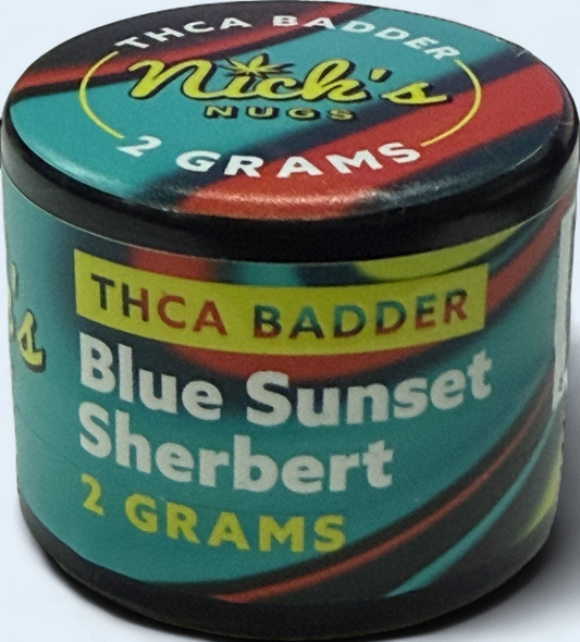 Nick's Nugs Blue Sunset Sherbert Badder 61% THCa (IH) - 2g